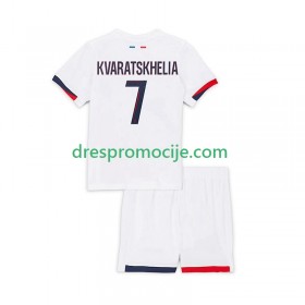 Paris Saint-Germain Khvicha Kvaratskhelia 7 Dres Dječji Gostujući 2025/2026 Kratkih Rukava